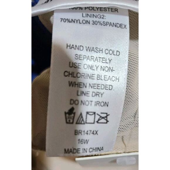 NWT Fortune Swimwear One Piece Swimsuit Blue 16W - Picture 4 of 5